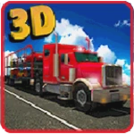 car transporter trailer 3d sim android application logo